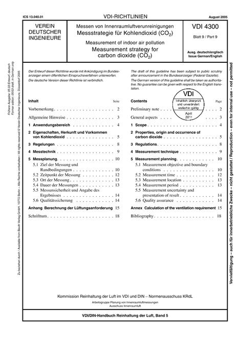 VDI VDI 4300 BLATT 9