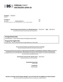 DANSK DSF/ISO/DIS 10545-18