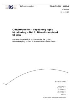 DANSK DS/CEN/TR 15367-1