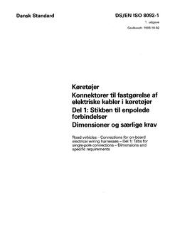 DANSK DS/EN ISO 8092-1