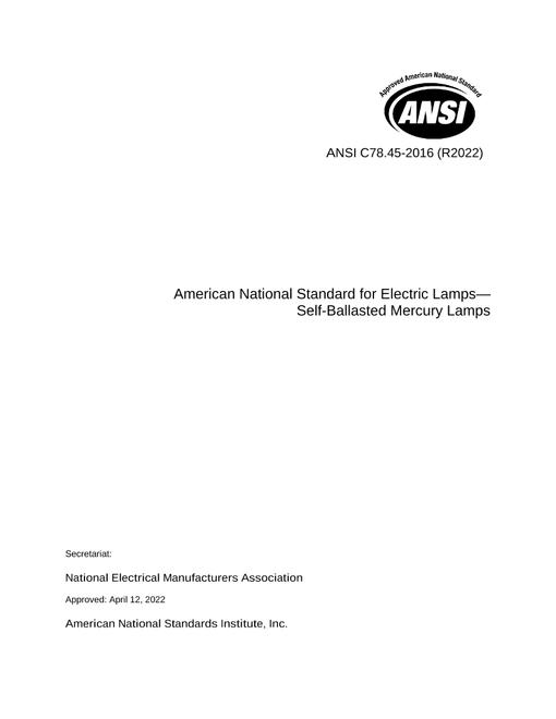 ANSI C78.45-2016 (R2022)