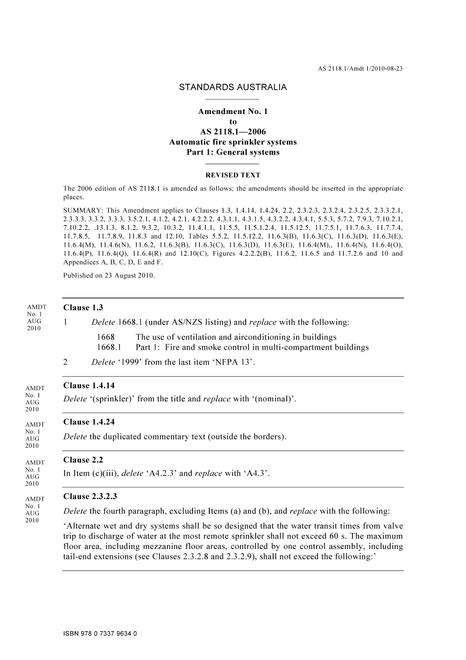 AS 2118.1-2006 AMDT 1