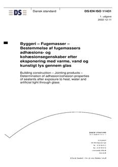 DANSK DS/EN ISO 11431