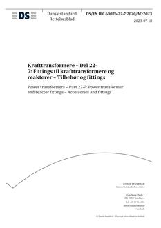 DANSK DS/EN IEC 60076-22-7
