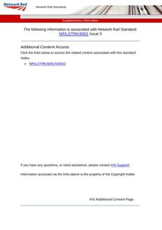 NR NR/L2/TRK/6001 ISSUE 3