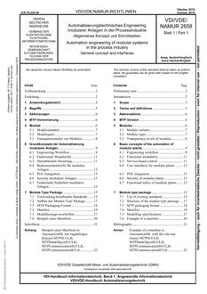 VDI VDI/VDE/NAMUR 2658 BLATT 1