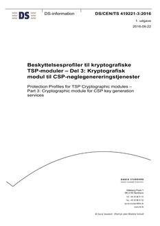 DANSK DS/CEN/TS 419221-3