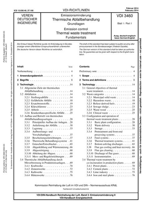 VDI VDI 3460 BLATT 1