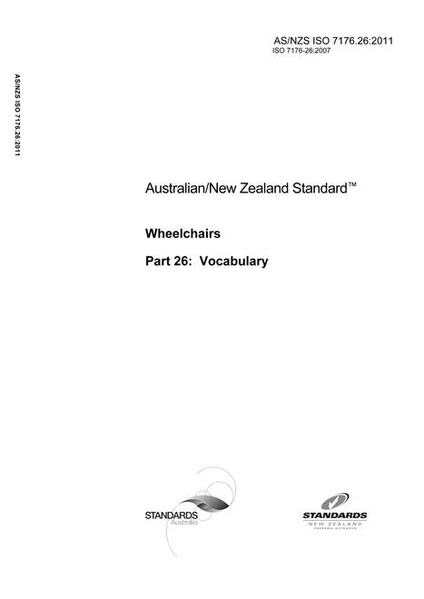 AS/NZS ISO 7176.26:2011