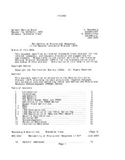 IETF RFC 3262