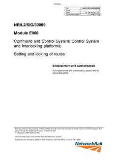 NR NR/L2/SIG/30009/E060 ISSUE 3