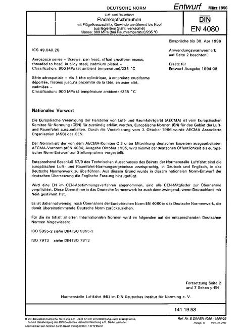 DIN EN 4080 - DRAFT