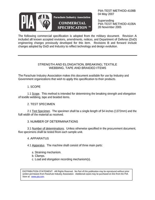 PIA PIA-TEST METHOD-4108B