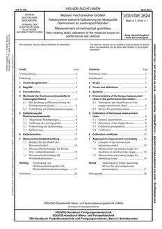 VDI VDI/VDE 2624 BLATT 4.1