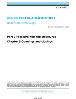 DNV DNVGL-RU-UWT PART 3 CHAPTER 5