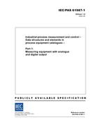 IEC/PAS 61987-1 Ed. 1.0 en:2002