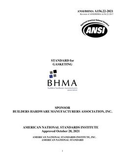 BHMA A156.22-2021