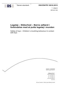 DANSK DS/CEN/TR 16918