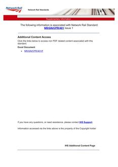NR NR/GN/CPR/401 ISSUE 1