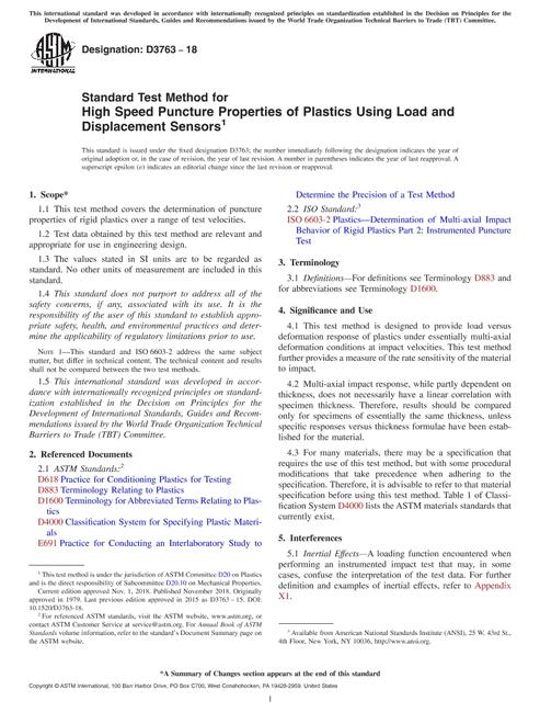ASTM D3763-18