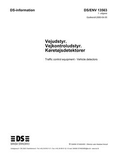 DANSK DS/ENV 13563