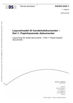 DANSK DS/ISO 6422-1