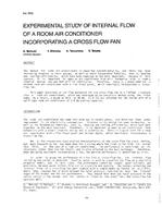 3135 -- Experimental Study of Internal Flow of a Room Air Conditioner Incorporating A Cross Flow Fan
