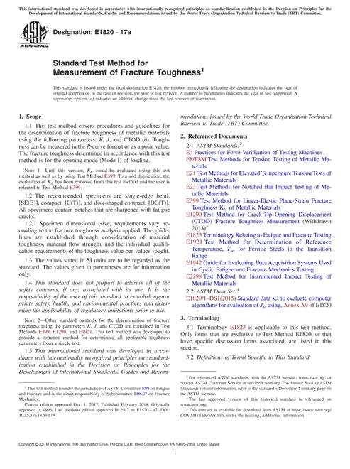 ASTM E1820-17a