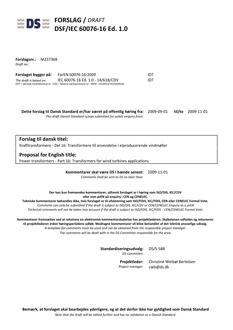 DANSK DSF/IEC 60076-16 ED. 1.0
