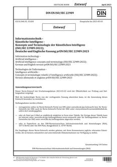 DIN EN ISO/IEC 22989 - DRAFT