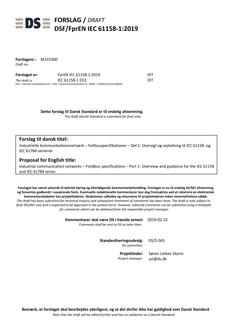 DANSK DSF/FPREN IEC 61158-1