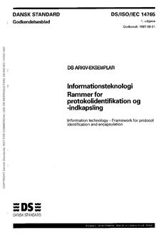 DANSK DS/ISO/IEC 14765