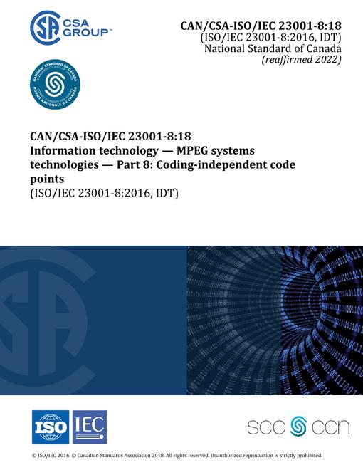 CAN/CSA-ISO/IEC 23001-8:18 (R2022)