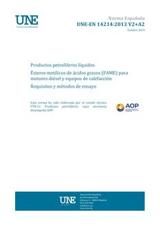 AENOR UNE-EN 14214 V2+A2