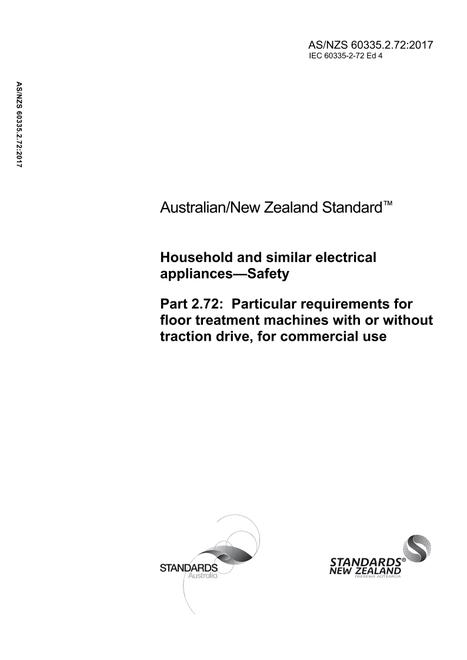 AS/NZS 60335.2.72:2017