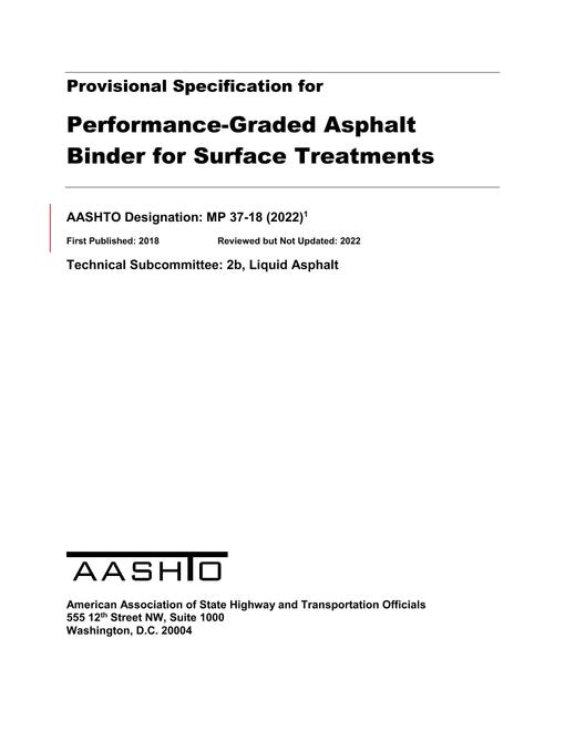 AASHTO MP 37-18 (2022)