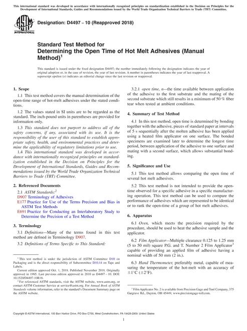 ASTM D4497-10(2018)