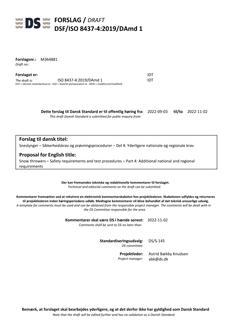 DANSK DSF/ISO 8437-4/DAMD 1