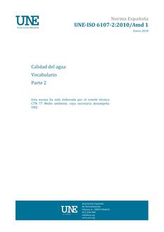 AENOR UNE-ISO 6107-2/Amd 1