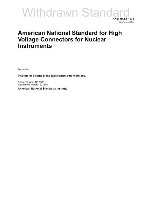 IEEE/ANSI N42.4-1971