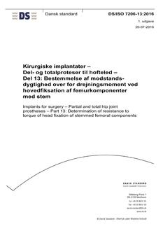 DANSK DS/ISO 7206-13