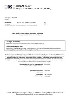 DANSK DSF/ETSI EN 300 132-1 V2.1.0 (2019-01)