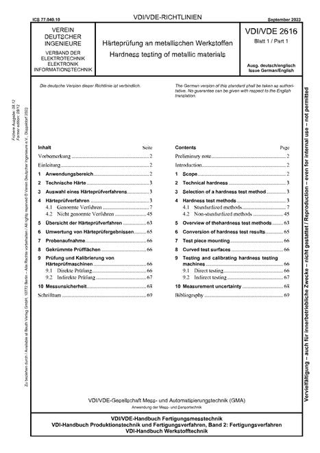 VDI VDI/VDE 2616 BLATT 1