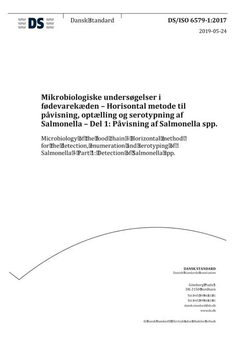 DANSK DS/ISO 6579-1