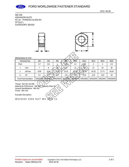 FORD WE 305
