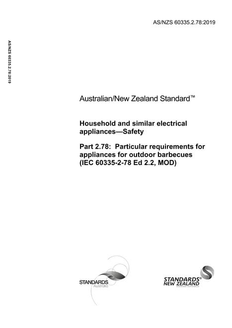 AS/NZS 60335.2.78:2019