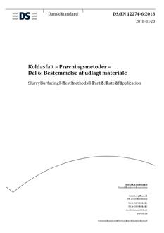 DANSK DS/EN 12274-6
