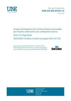 AENOR UNE-EN ISO 8528-13