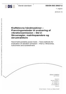 DANSK DS/EN ISO 28927-2
