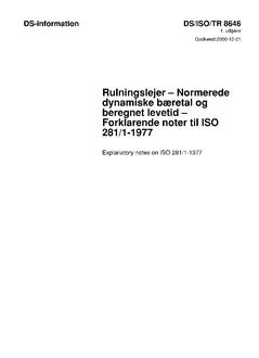 DANSK DS/ISO/TR 8646
